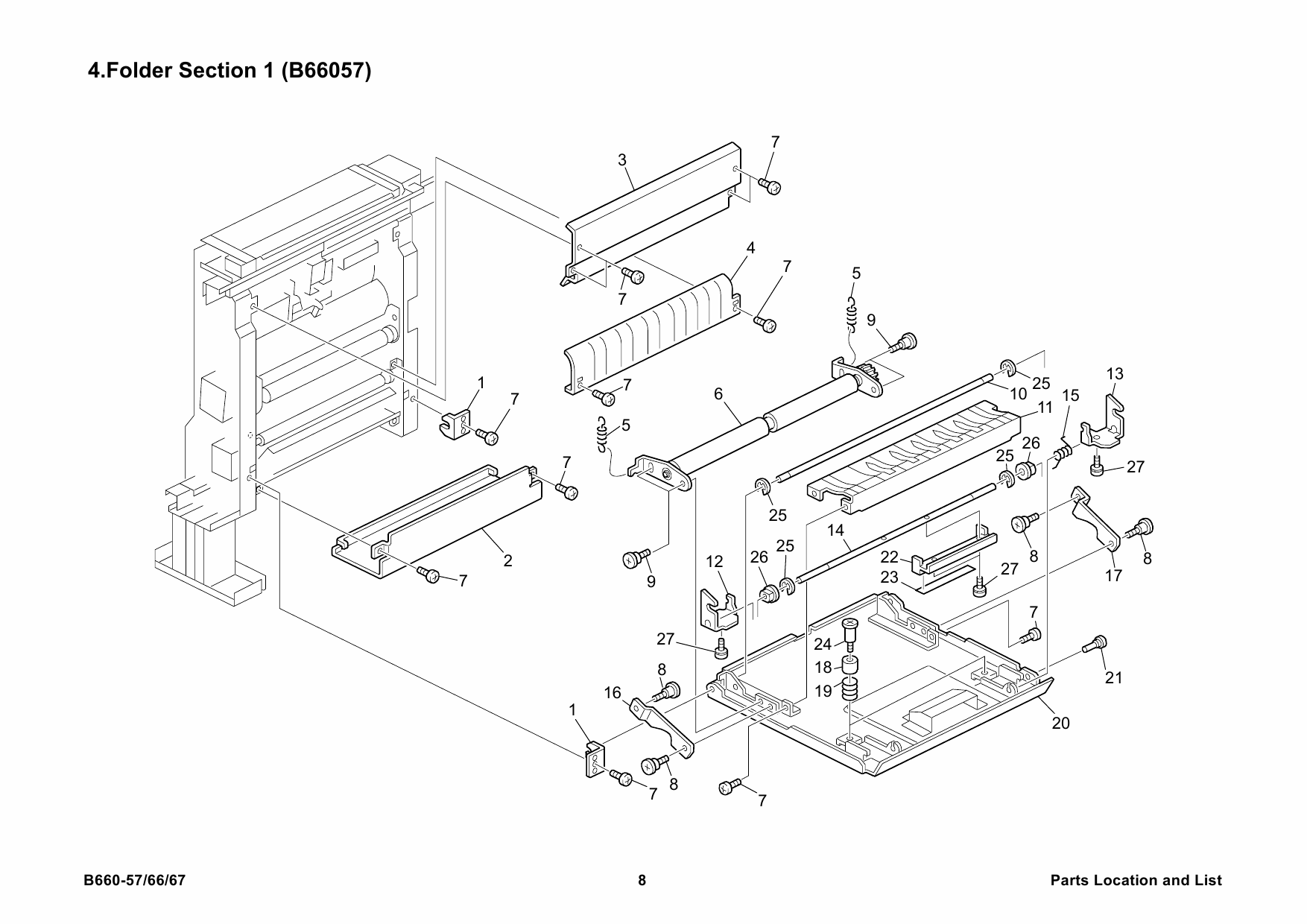 RICOH Options B660 Z-FOLDING-UNIT-ZF4000 Parts Catalog PDF download-5